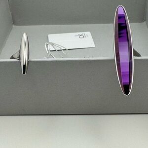 Calvin Klein Continuity Stainless Steel Bracelet with Purple Accent NWT